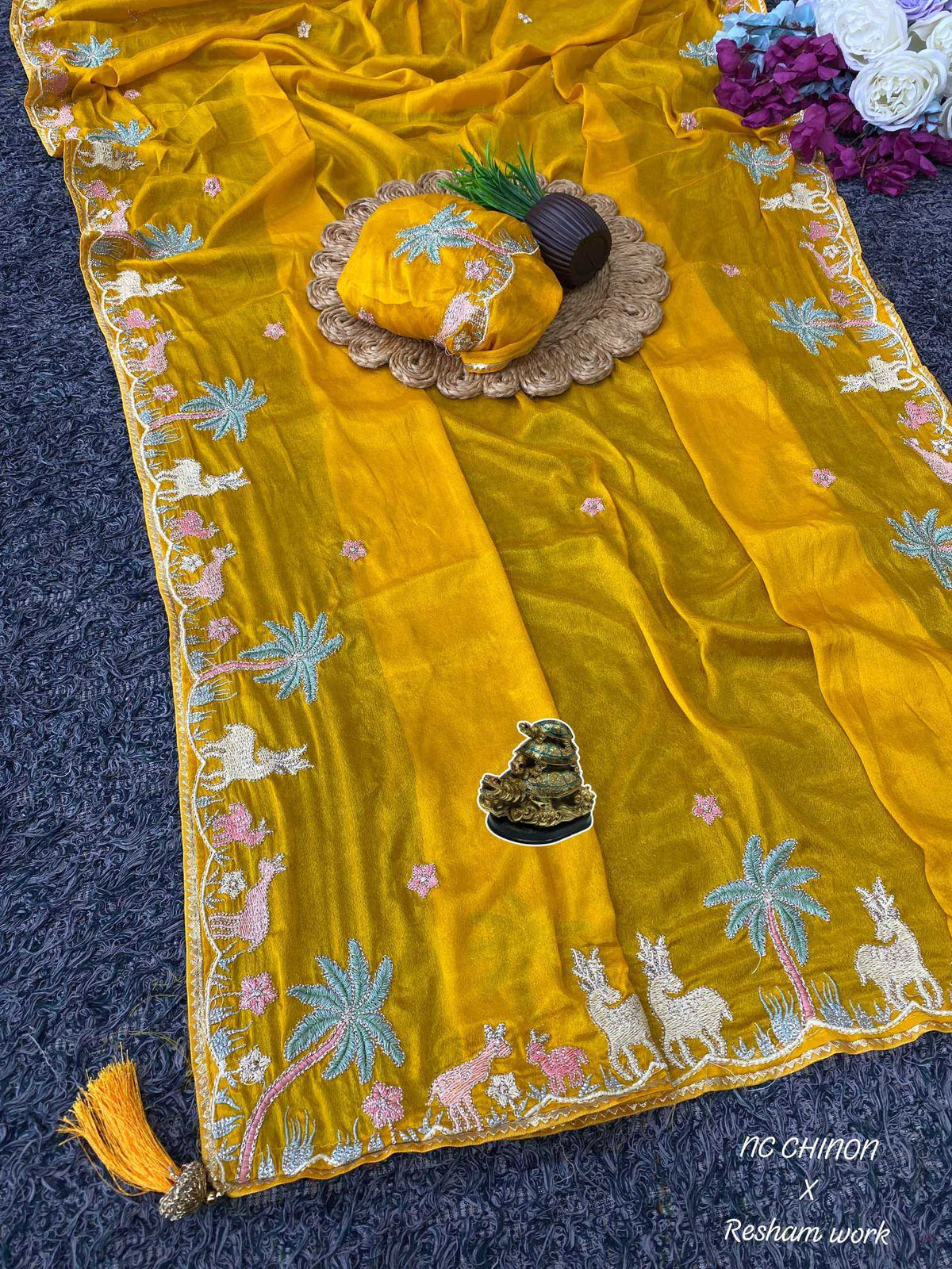 Arivika Chinon Designer Saree