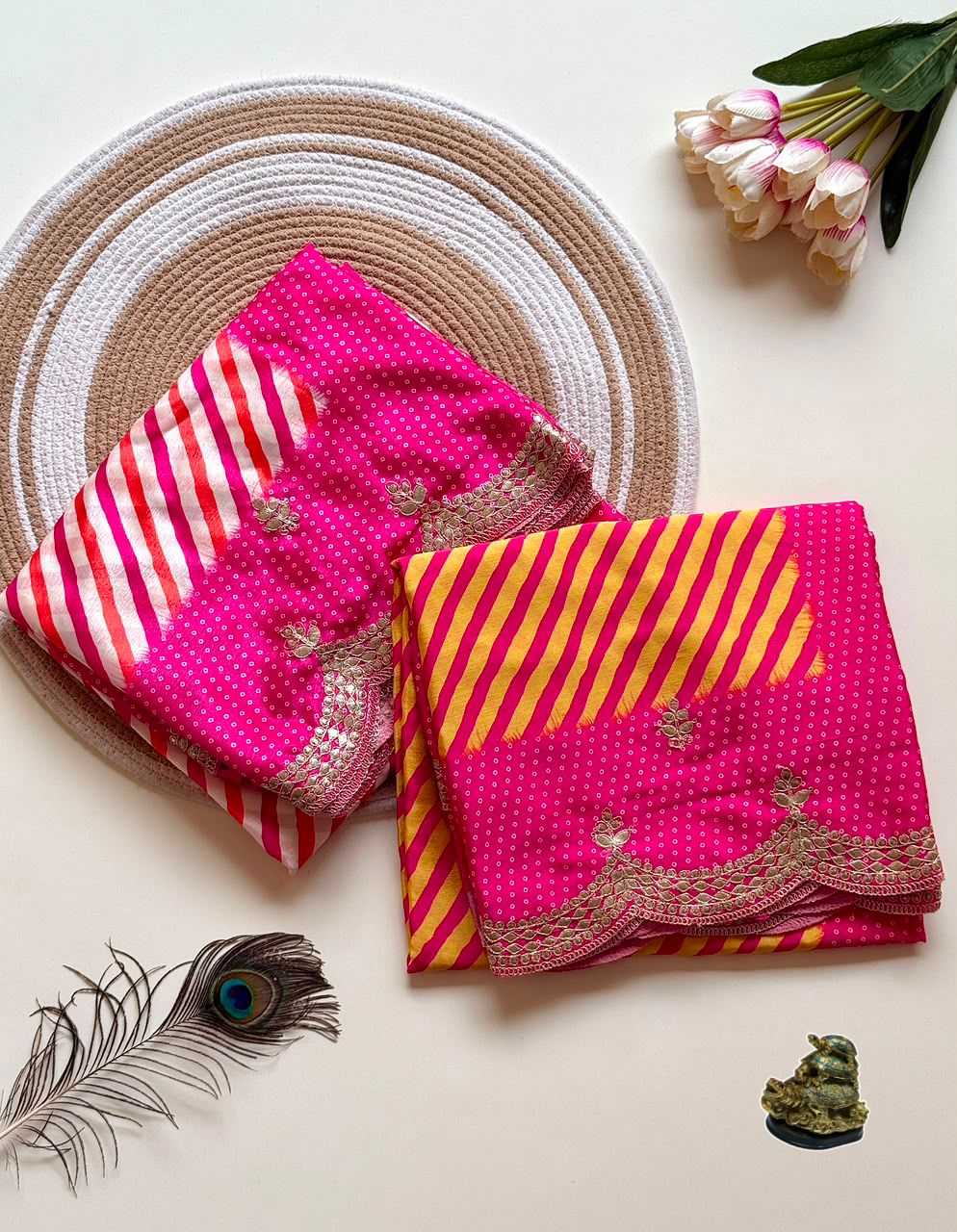 Ashwini Chinon Printed Saree