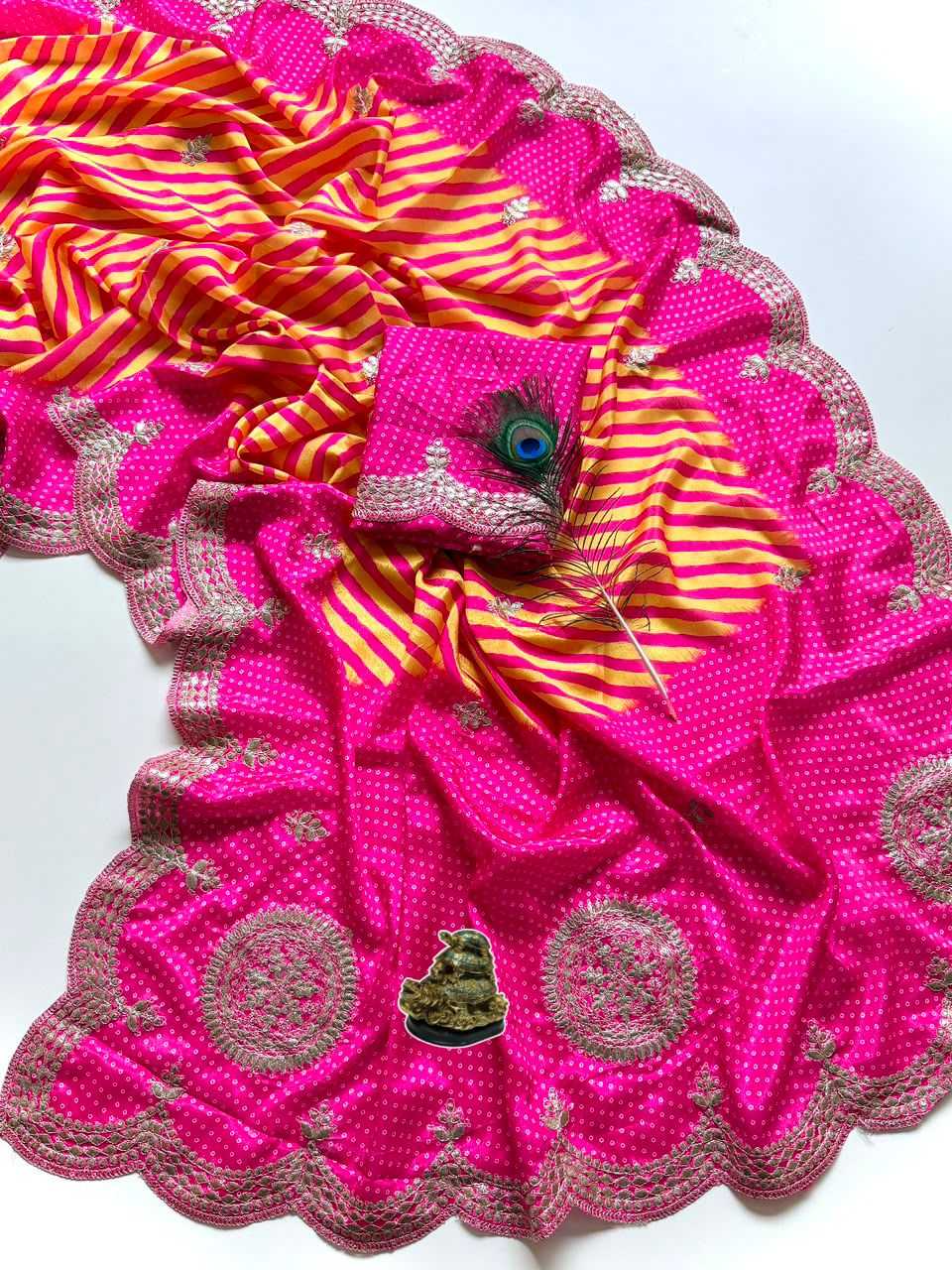 Ashwini Chinon Printed Saree