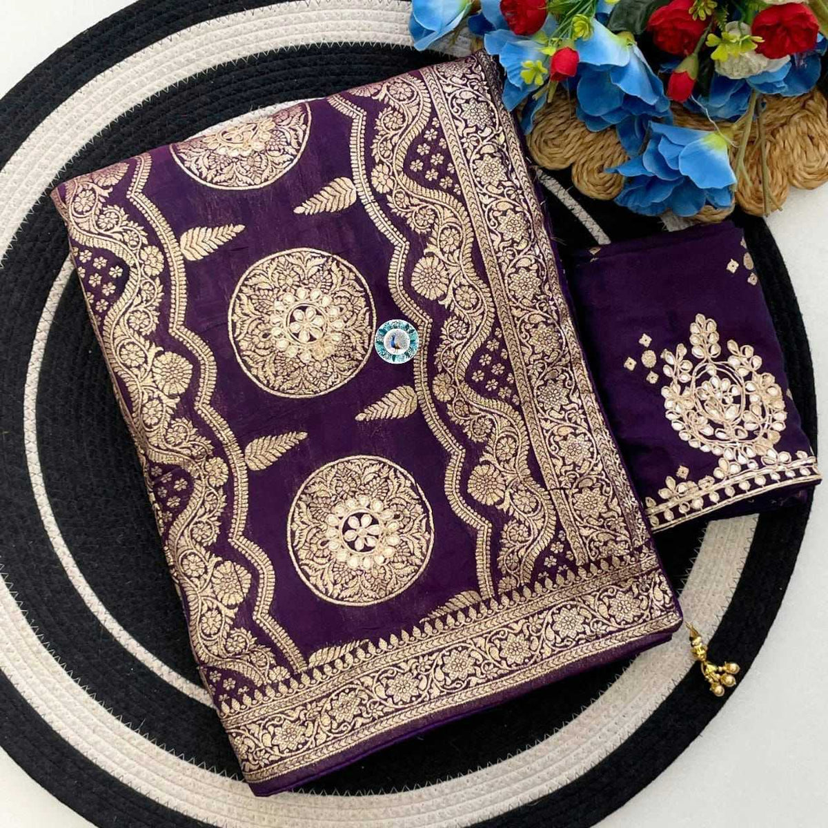 Avantika Viscose Gota Patti Saree