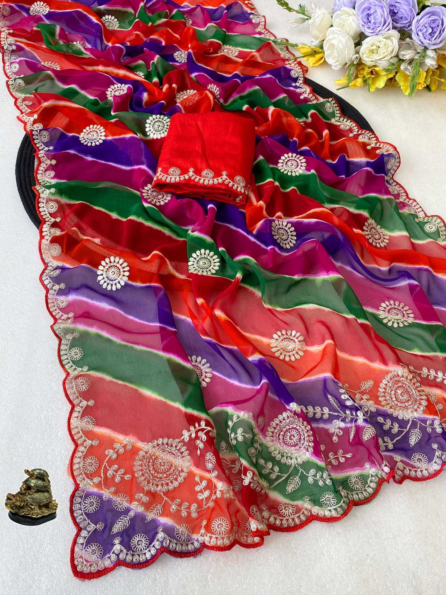 Georgette Traditional Silk Saree
