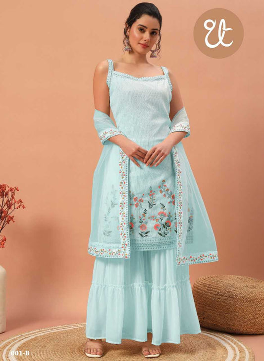 Georgette Embroidery Suit JT-139596