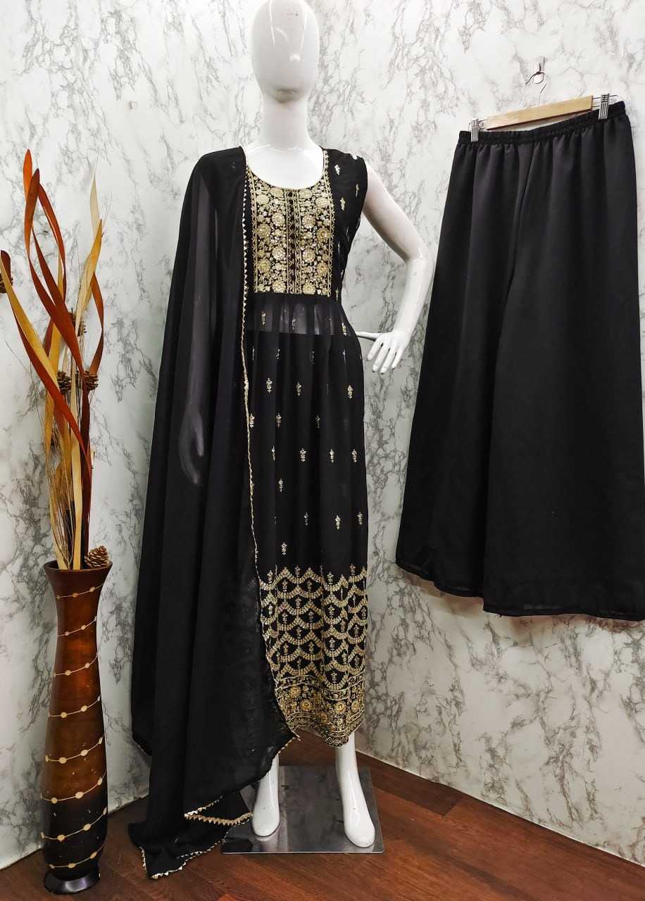 Georgette Embroidery Suit in Mehndi