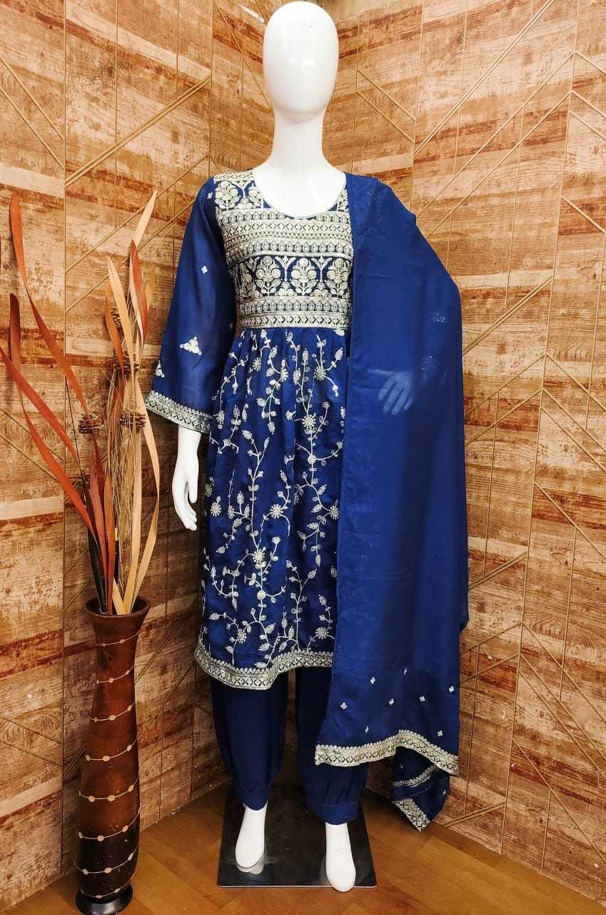 Vichitra Silk Embroidery Suit