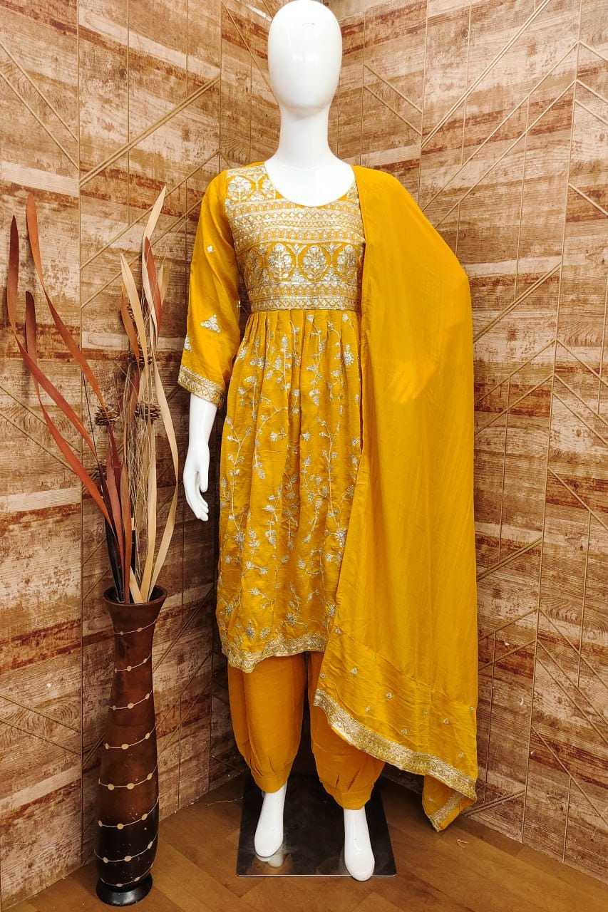 Vichitra Silk Embroidery Suit