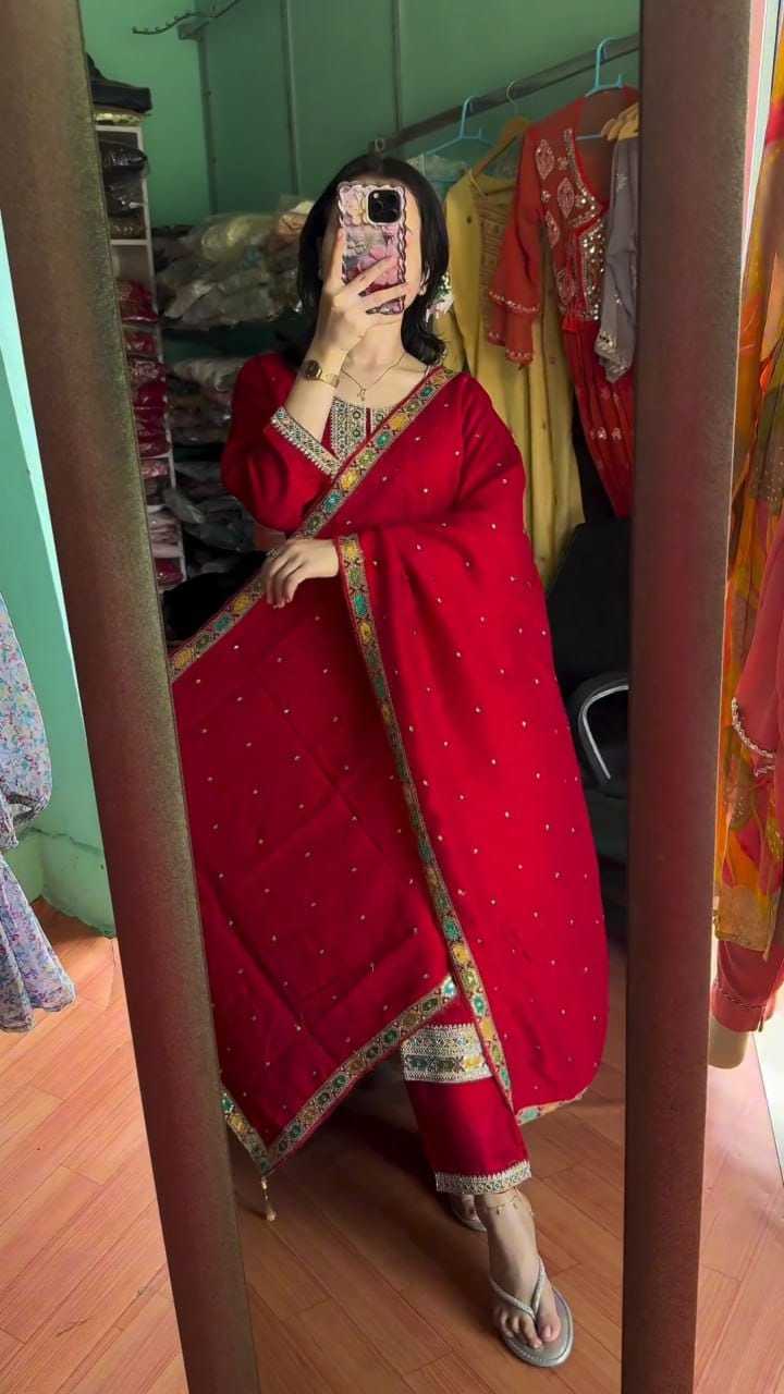 Chinon Silk Party Wear Saree