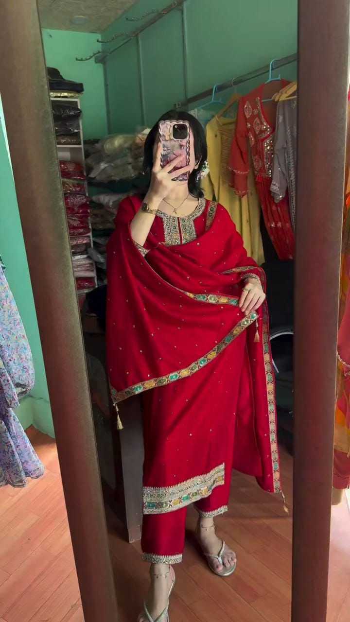 Chinon Silk Party Wear Saree