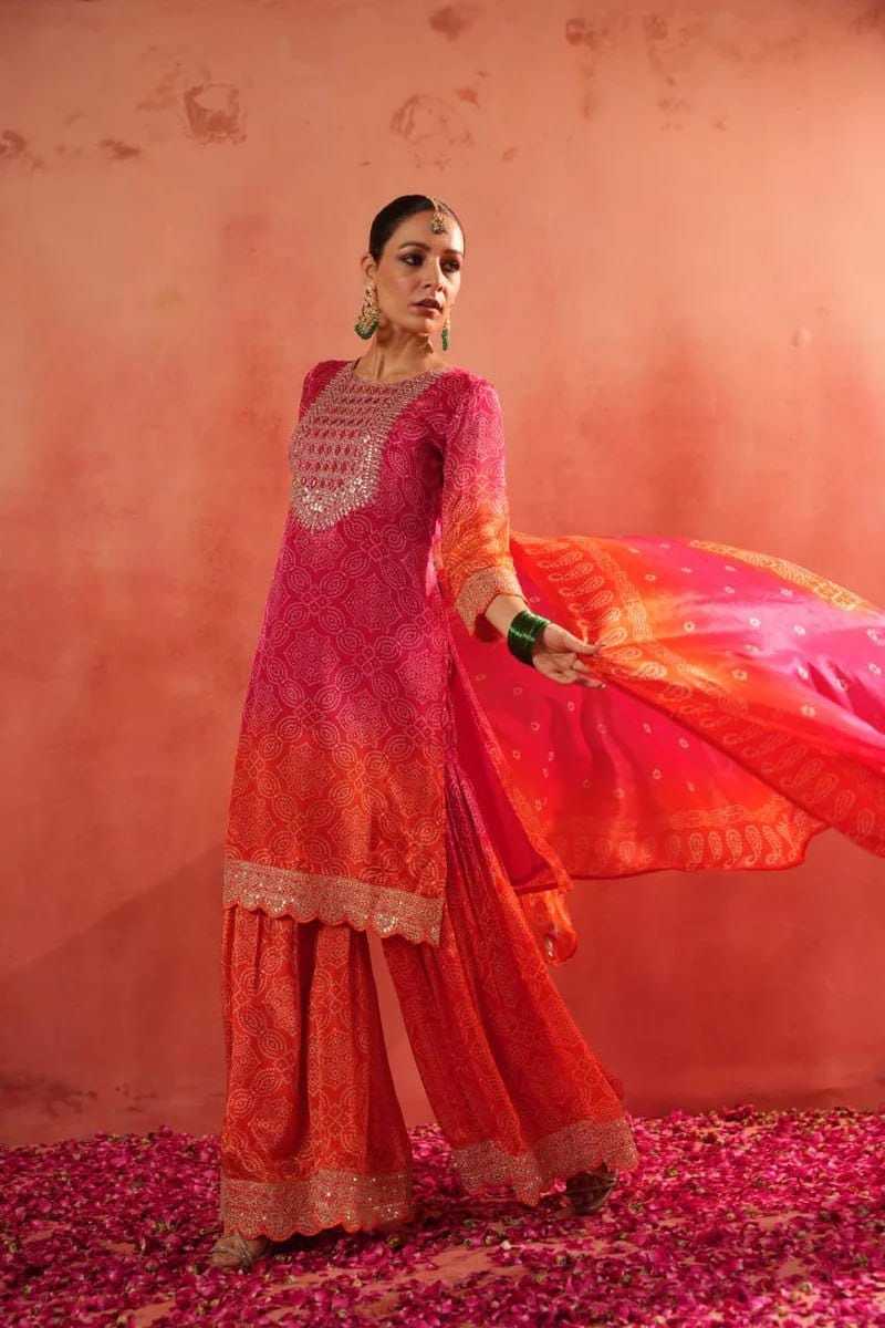 Cotton Sharara Salwar Suit