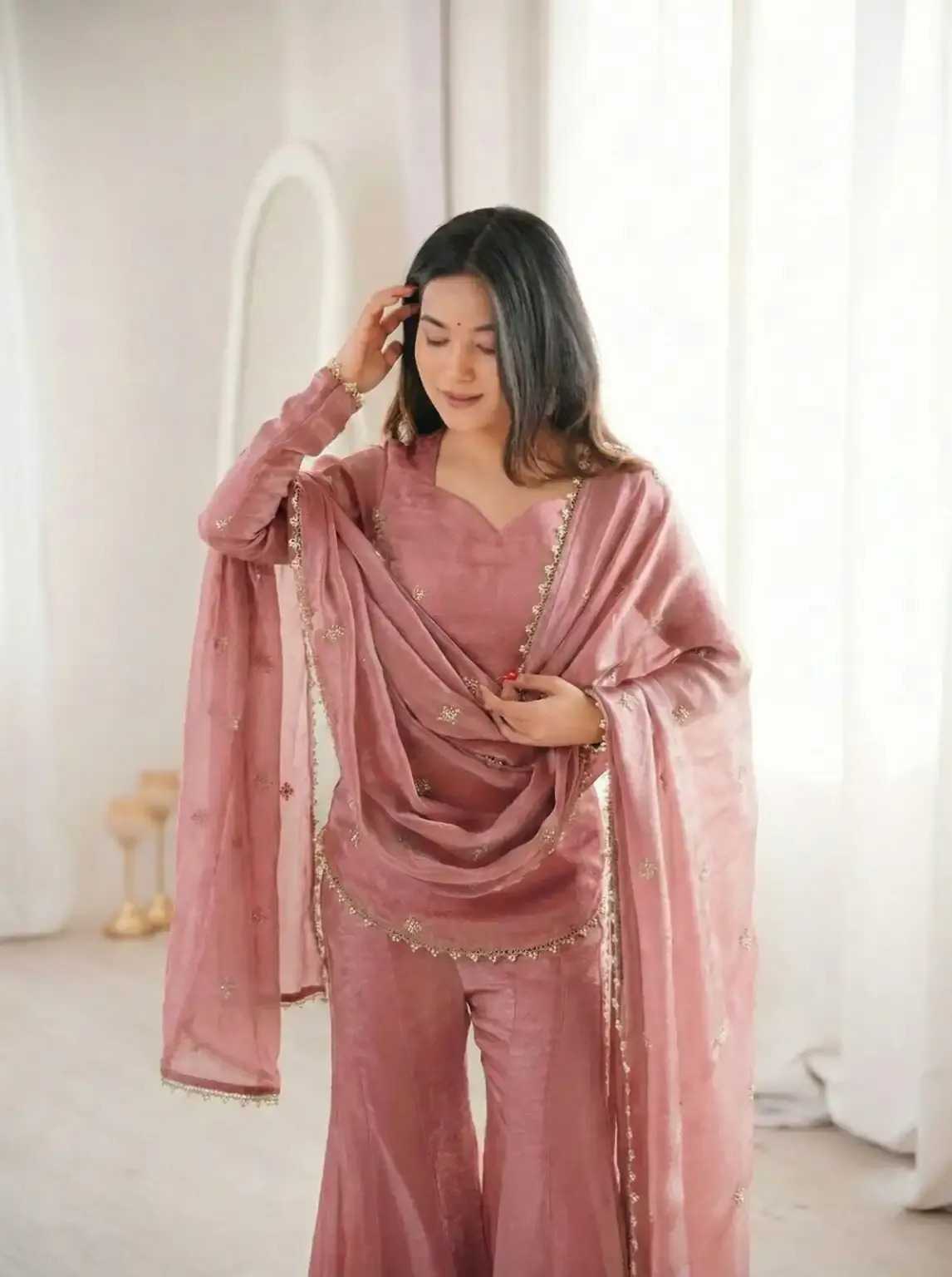 Heavy Silk Embroidered Kurti