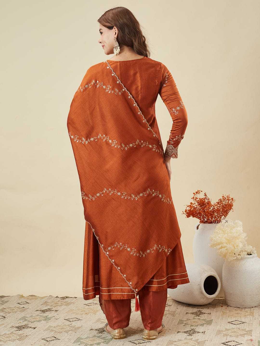 Vichitra Silk Party Wear Kurti