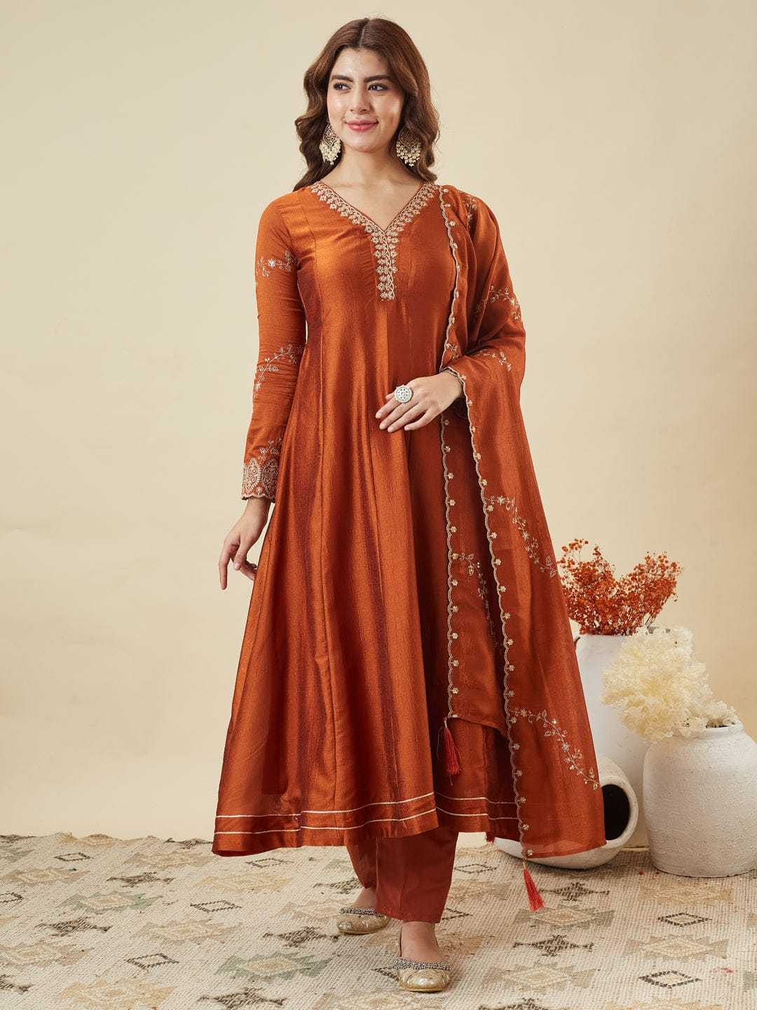 Vichitra Silk Party Wear Kurti