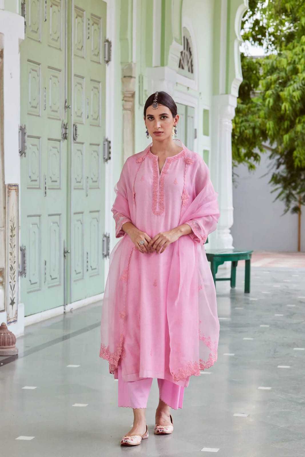 Heavy Roman Silk Party Wear Kurti