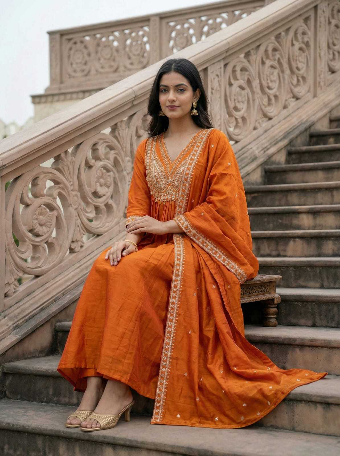 Soft Vichitra Party Wear Kurti