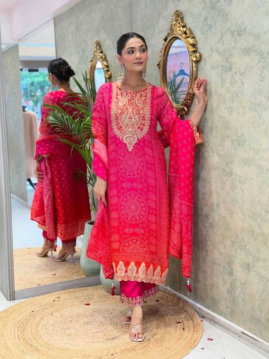 Chinon Silk Printed Suit 038