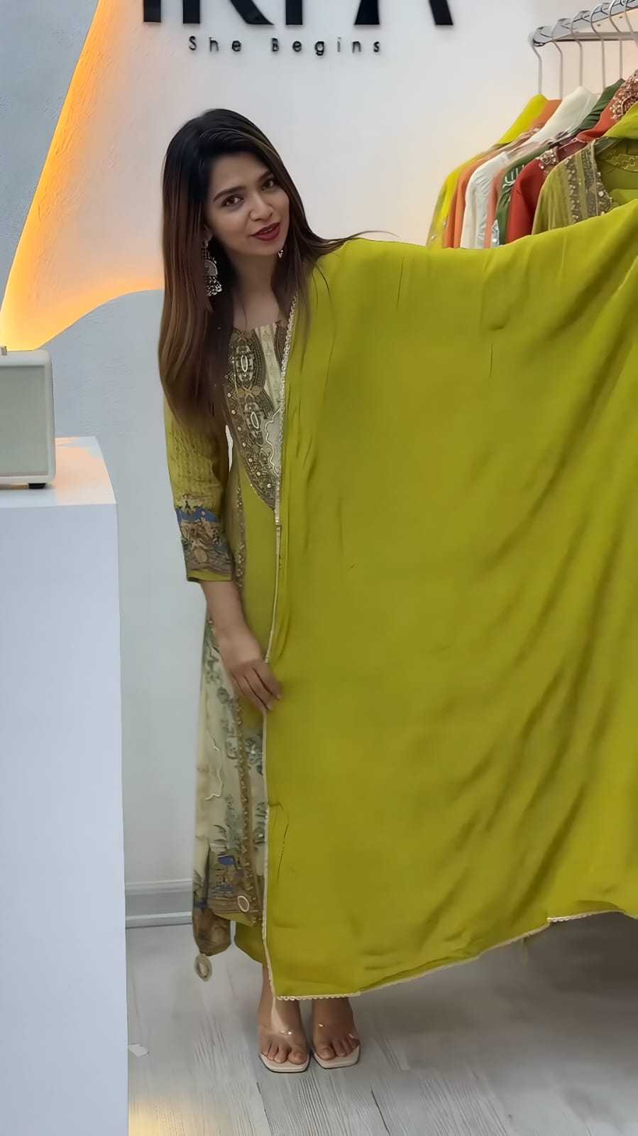 Crepe Printed Suit