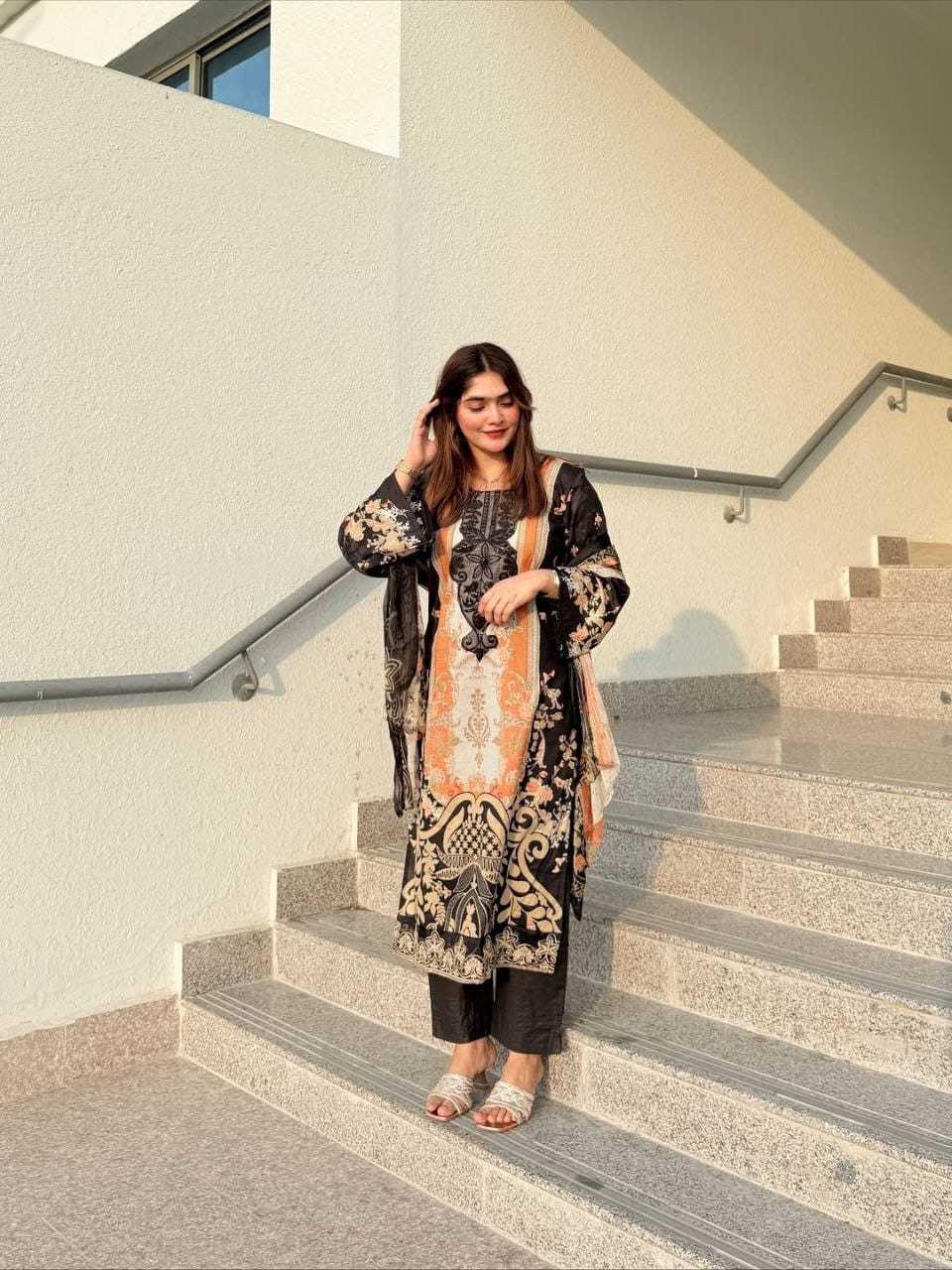 Cotton Embroidery Suit