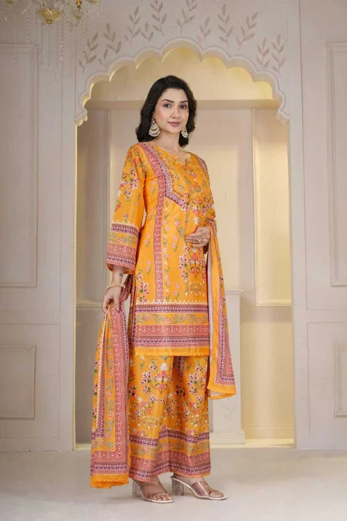 Heavy Silk Printed Suit