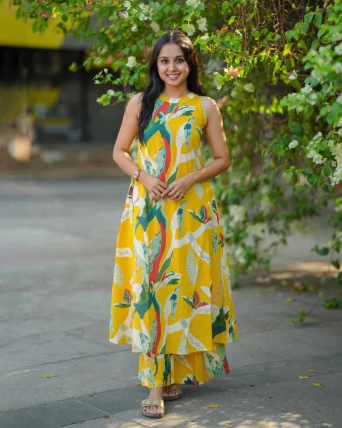 Heavy Rayon Printed Suit