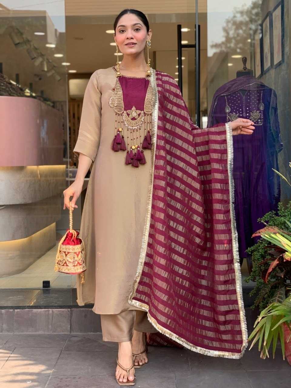Heavy Roman Silk Designer Suit