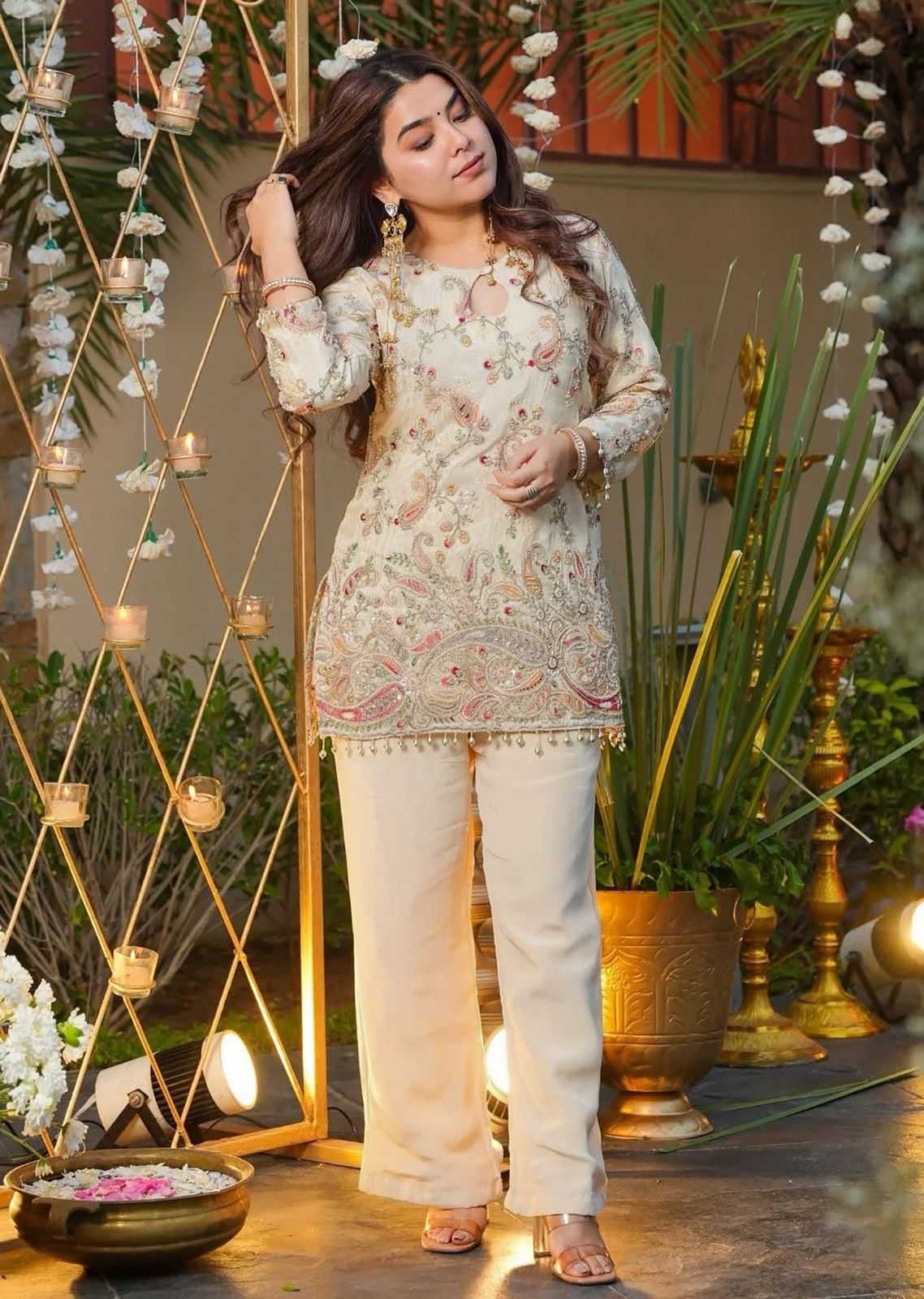Crepe Silk Party Wear Kurti