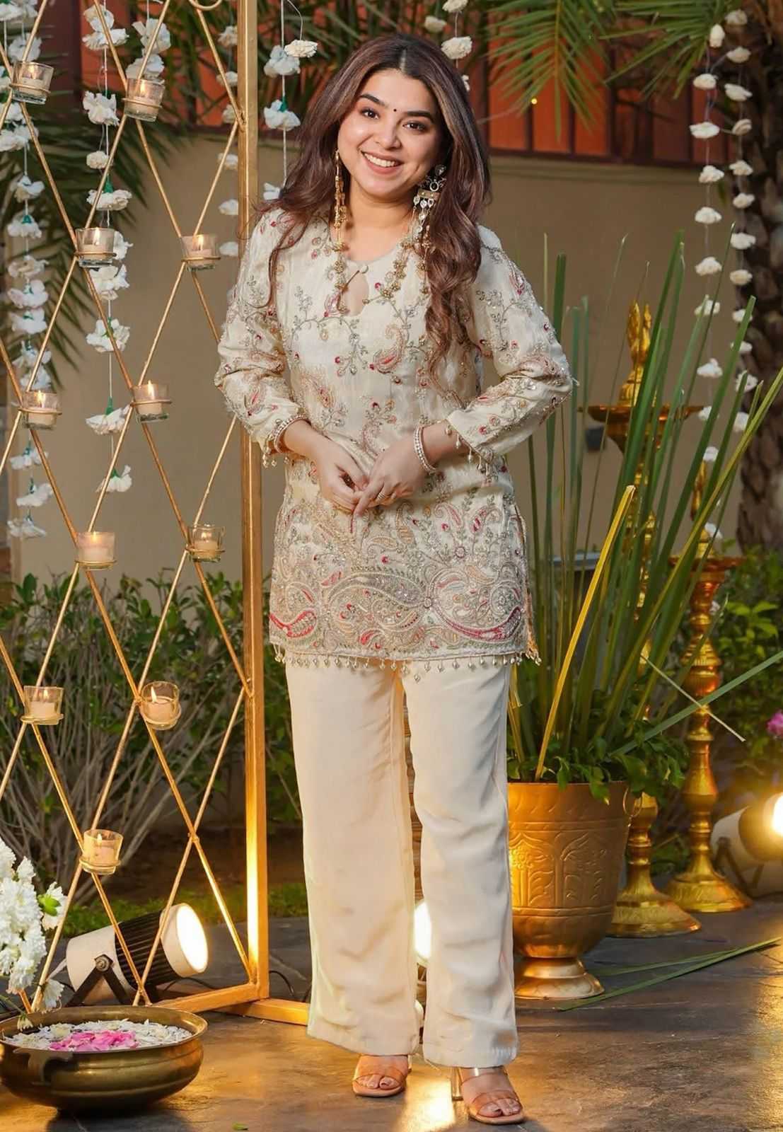 Crepe Silk Party Wear Kurti