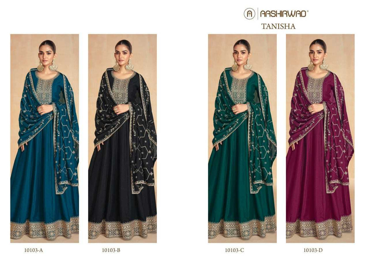 Premium Silk Embroidery Suit