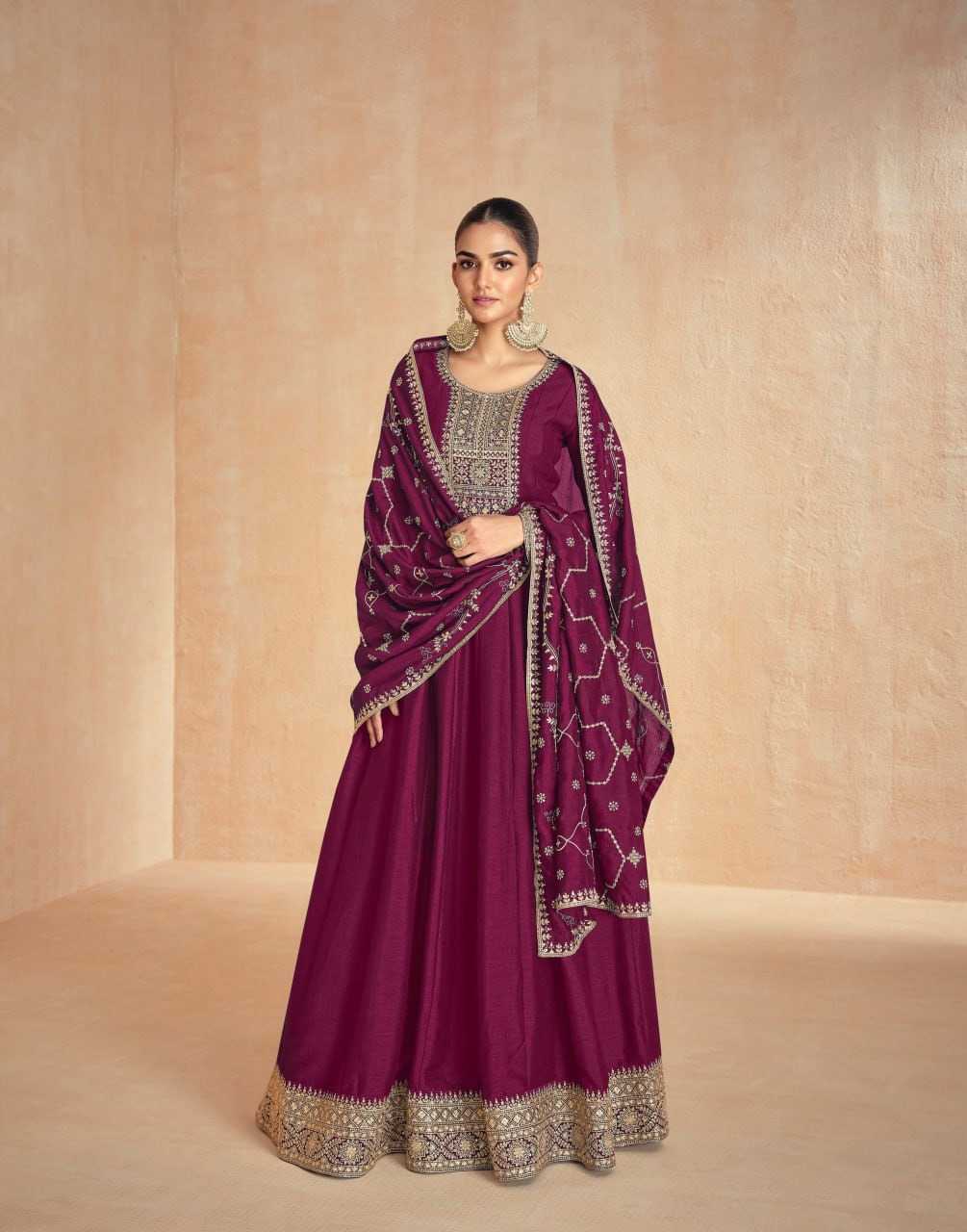 Premium Silk Embroidery Suit