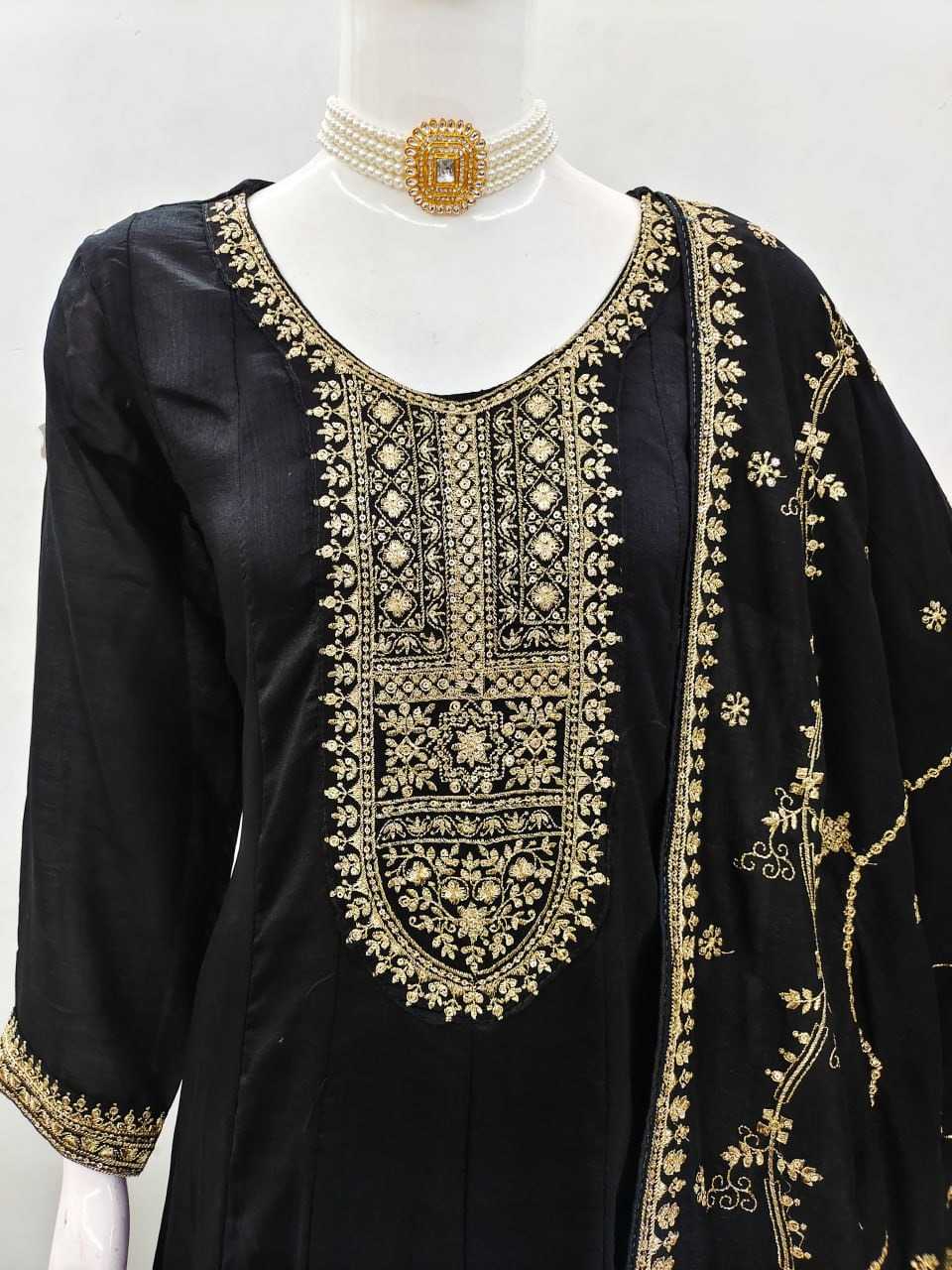 Premium Silk Embroidery Suit