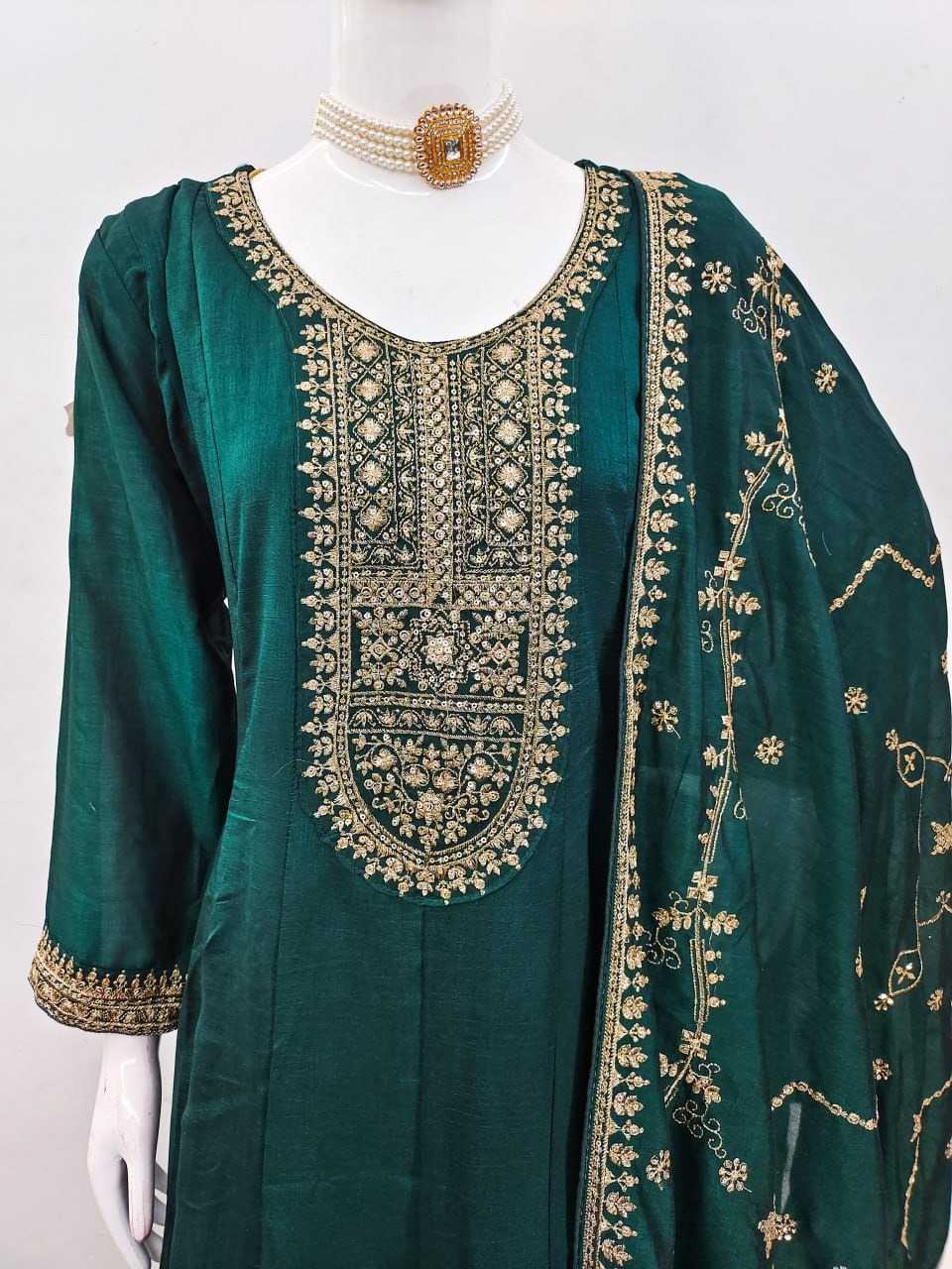 Premium Silk Embroidery Suit