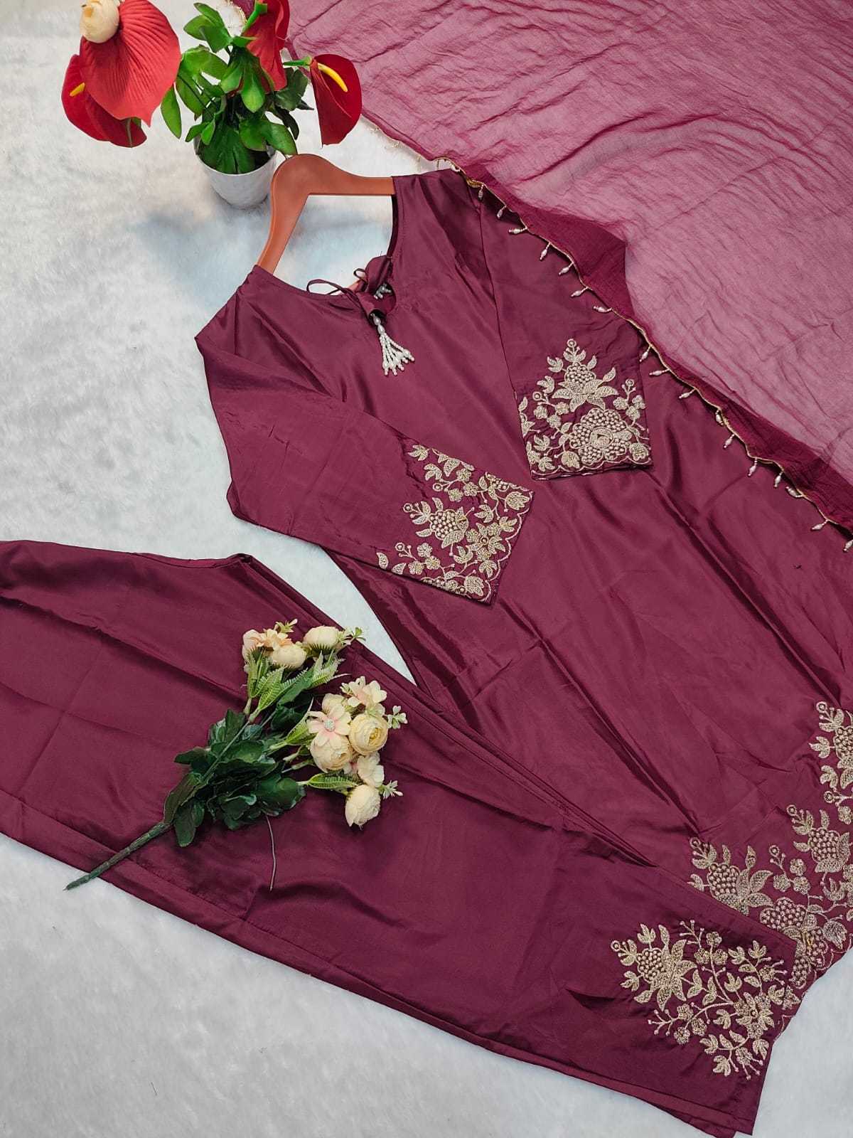 Crepe Embroidery Suit