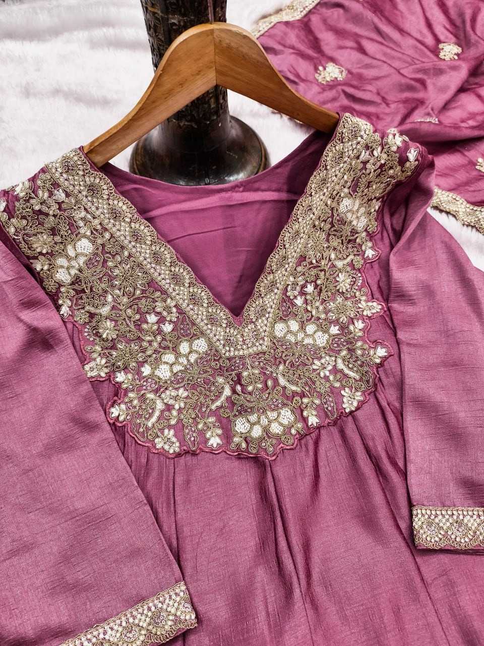 Premium Silk Embroidery Suit