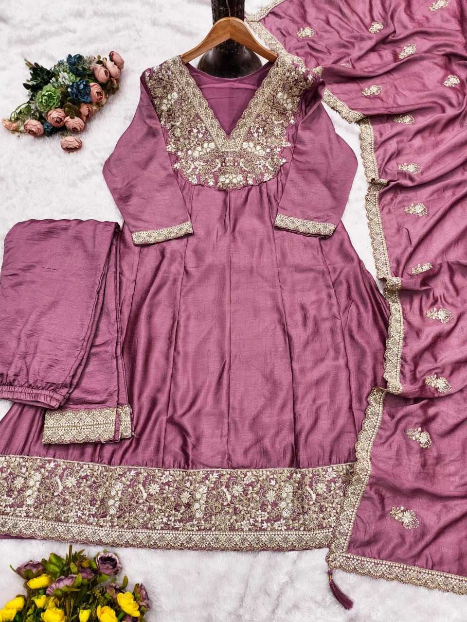 Premium Silk Embroidery Suit