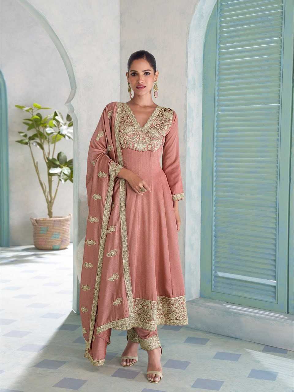 Premium Silk Embroidery Suit