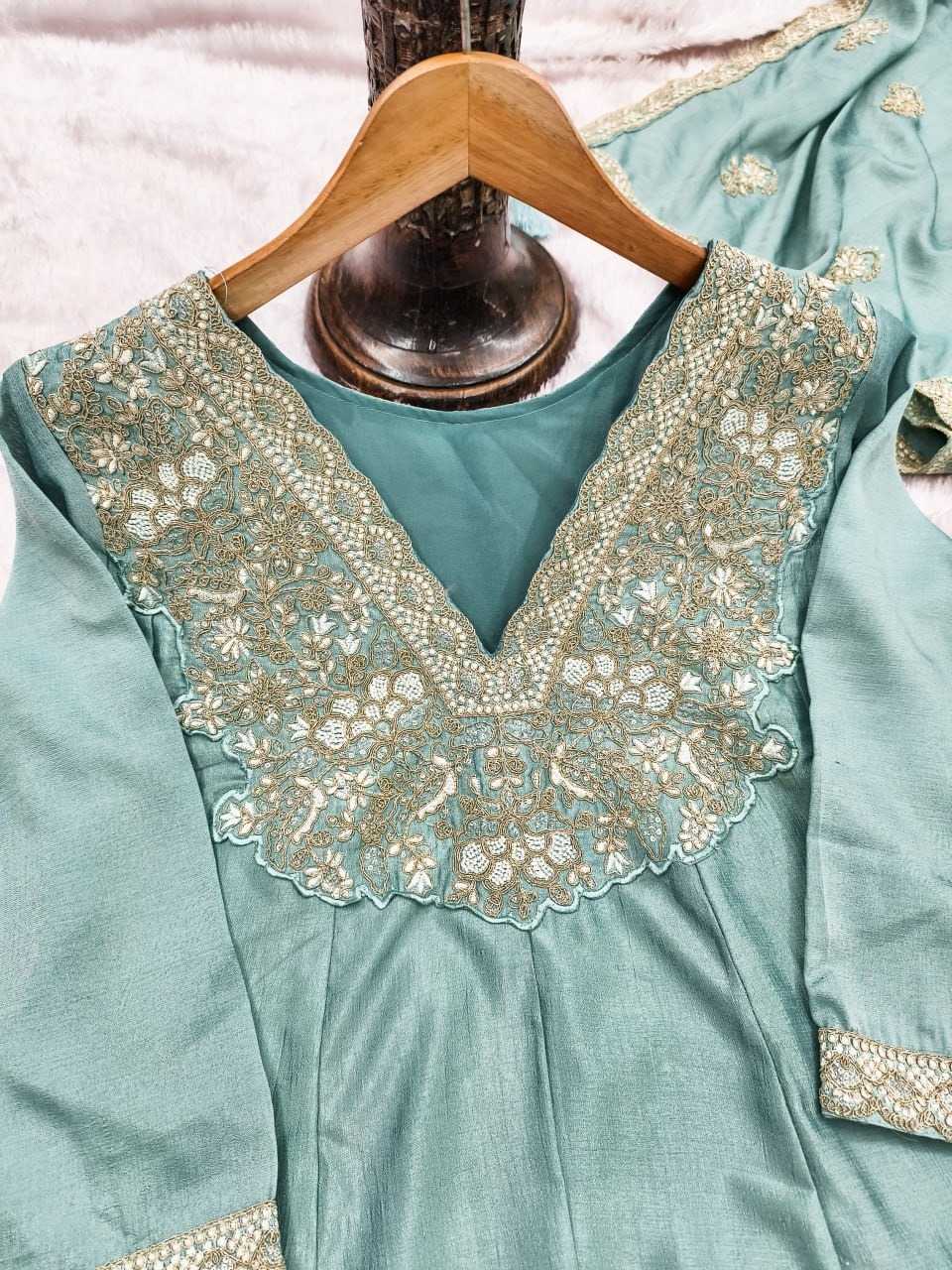 Premium Silk Embroidery Suit