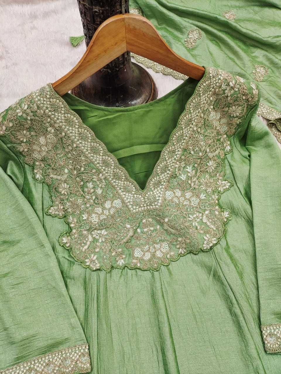 Premium Silk Embroidery Suit