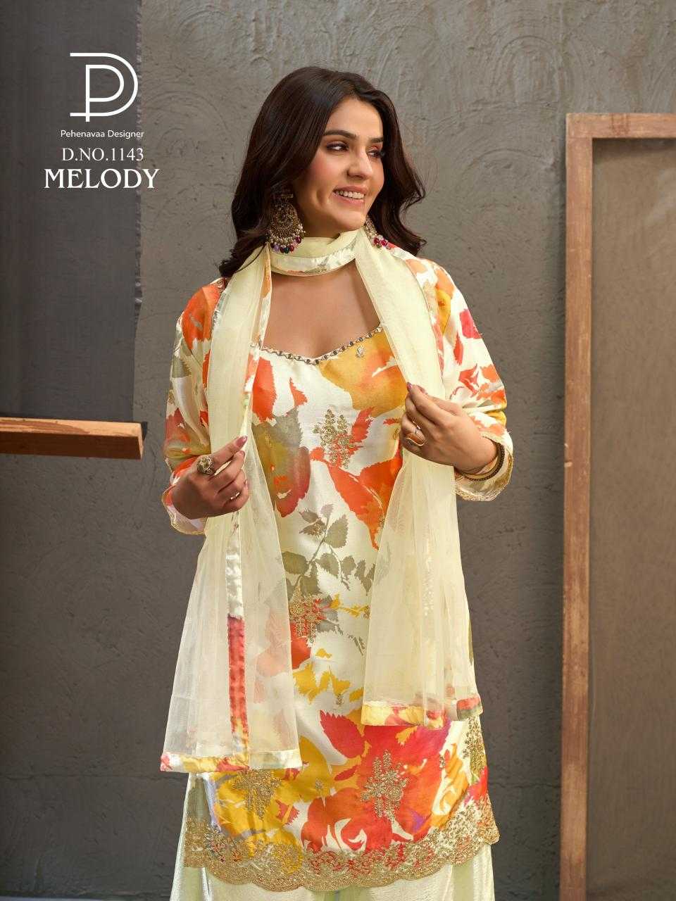 Chinon Embroidery Suit in Yellow
