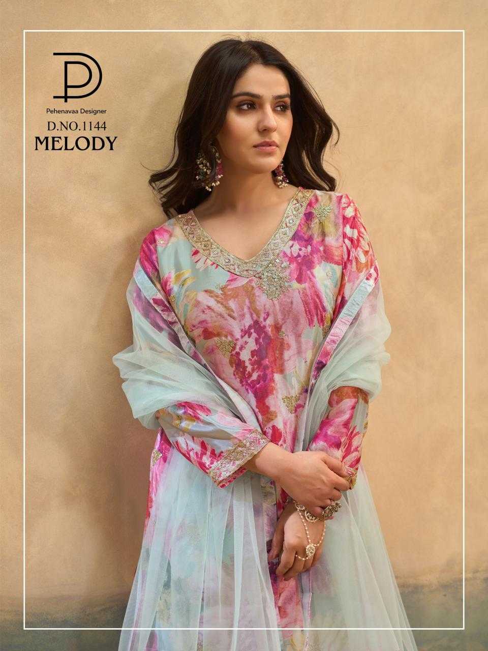 Chinon Embroidery Suit in Yellow