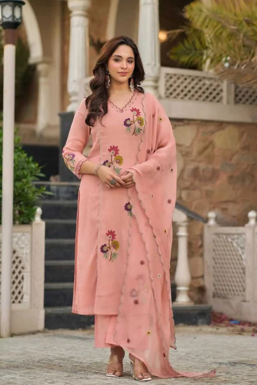 Heavy Roman Silk Embroidery Suit 135