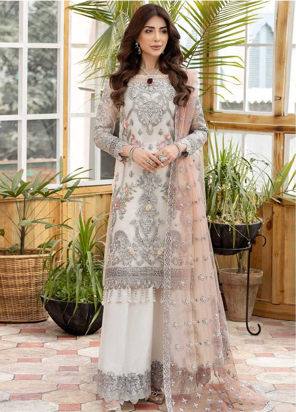 Butterfly Net Embroidery Suit