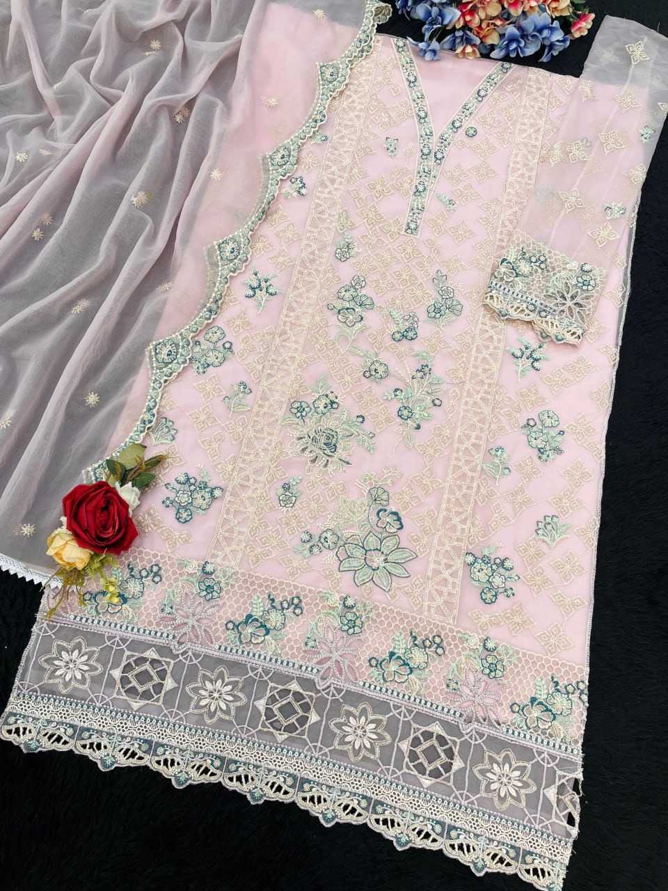 Organza Silk Embroidery Suit