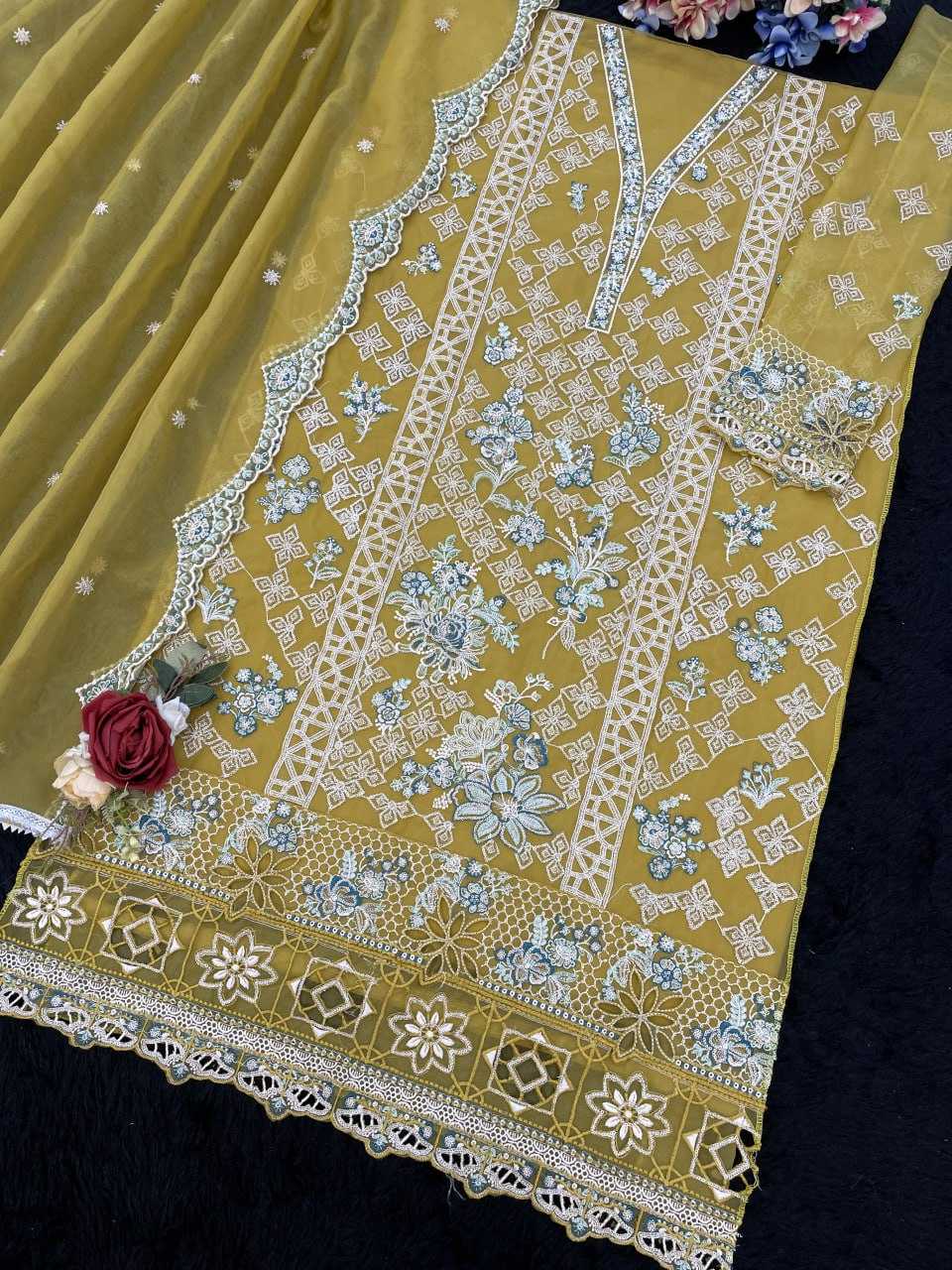 Organza Silk Embroidery Suit