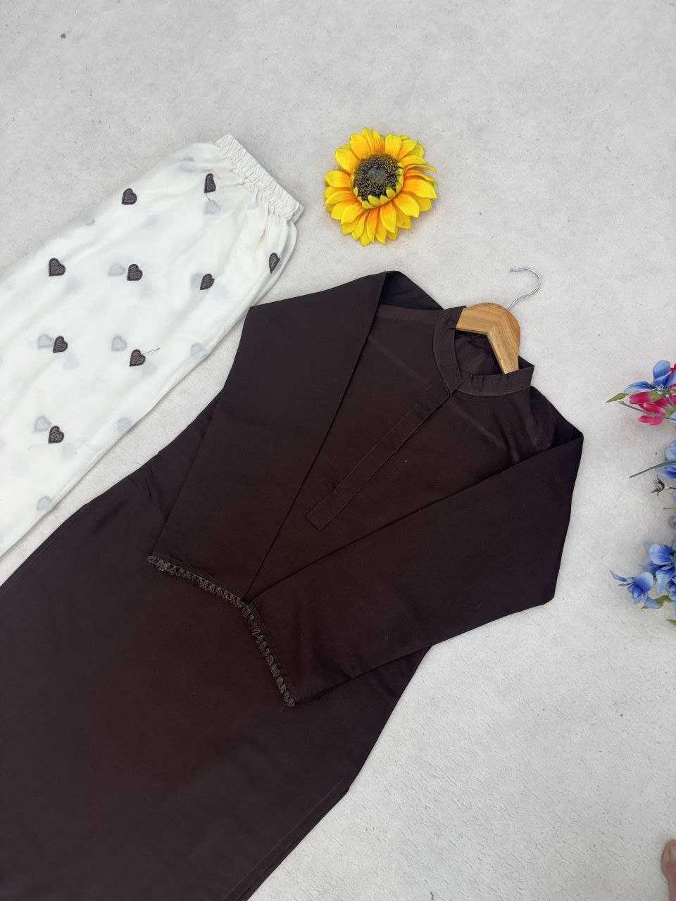 Heavy Roman Silk Designer Kurti