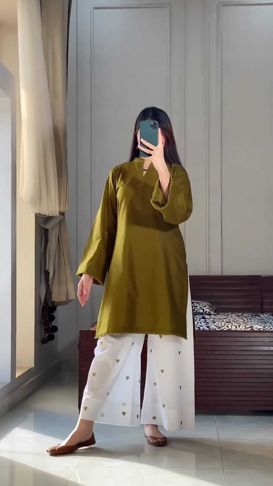 Heavy Roman Silk Designer Kurti