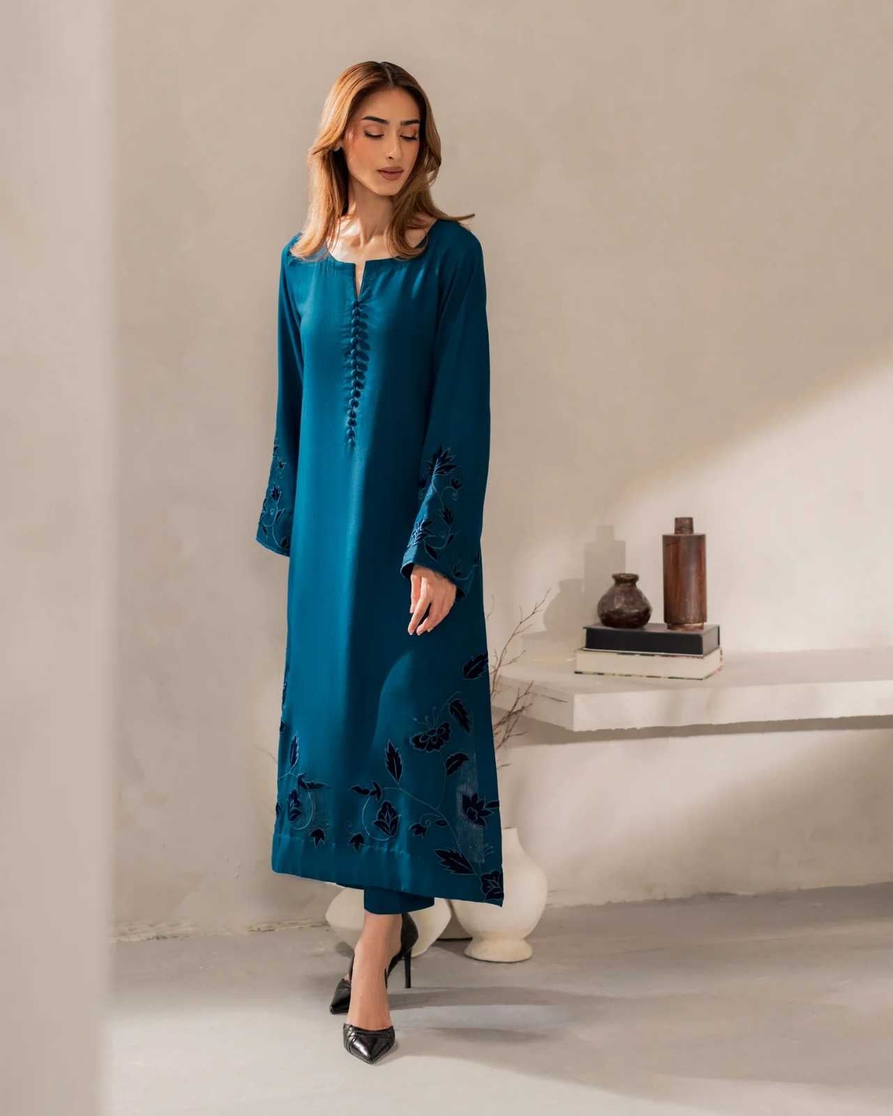 Chanderi Cotton Embroidery Suit