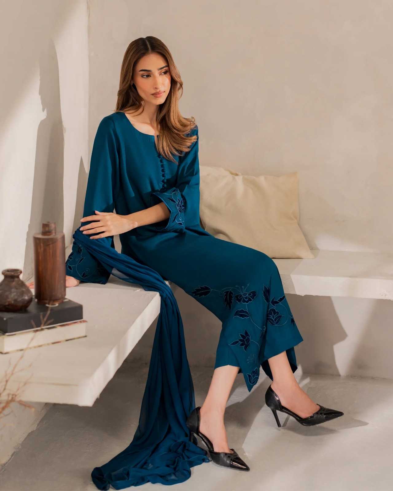Chanderi Cotton Embroidery Suit