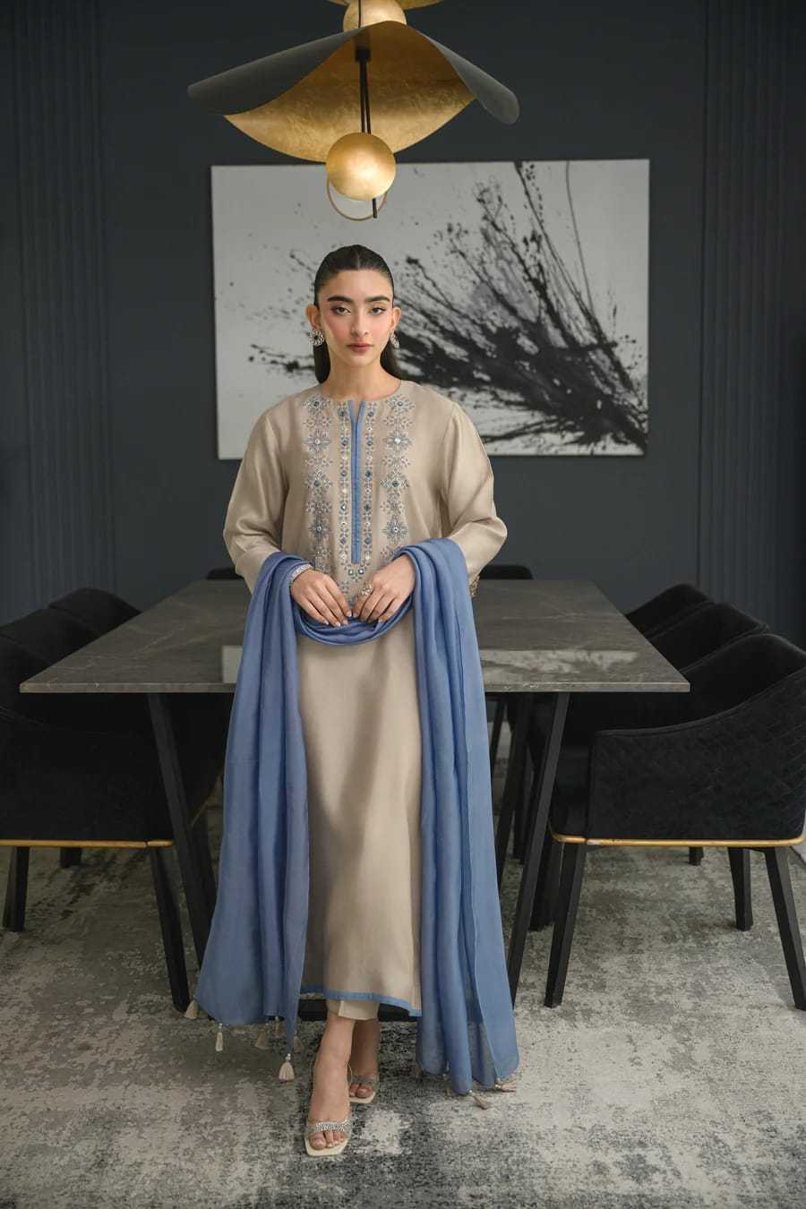 Chanderi Cotton Embroidery Suit