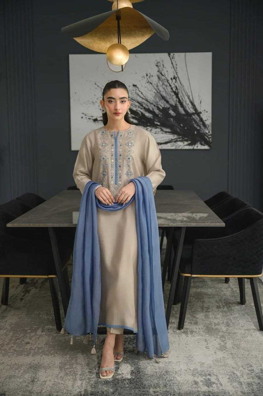 Chanderi Cotton Embroidery Suit