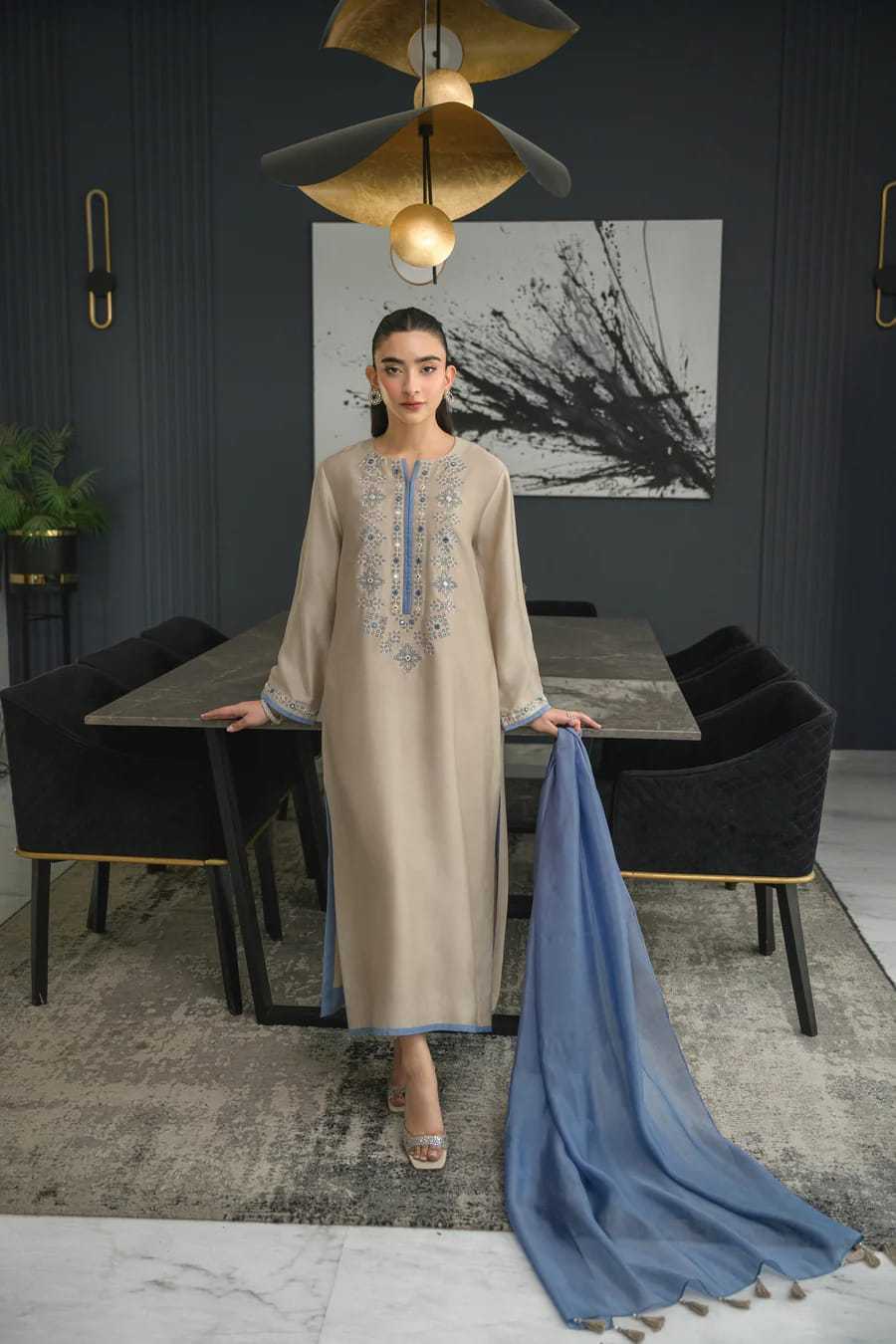 Chanderi Cotton Embroidery Suit