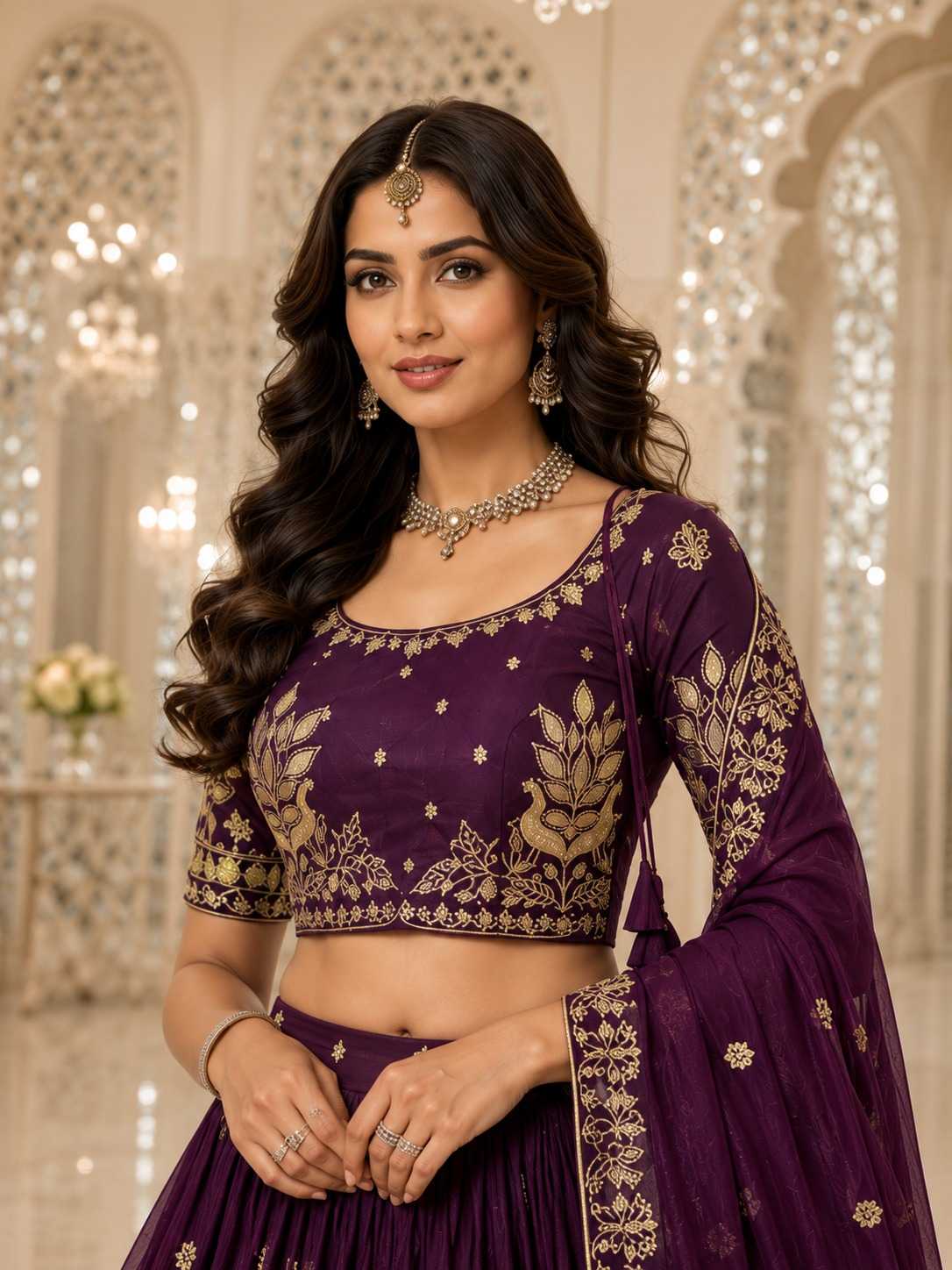 Chinon Silk Lehenga