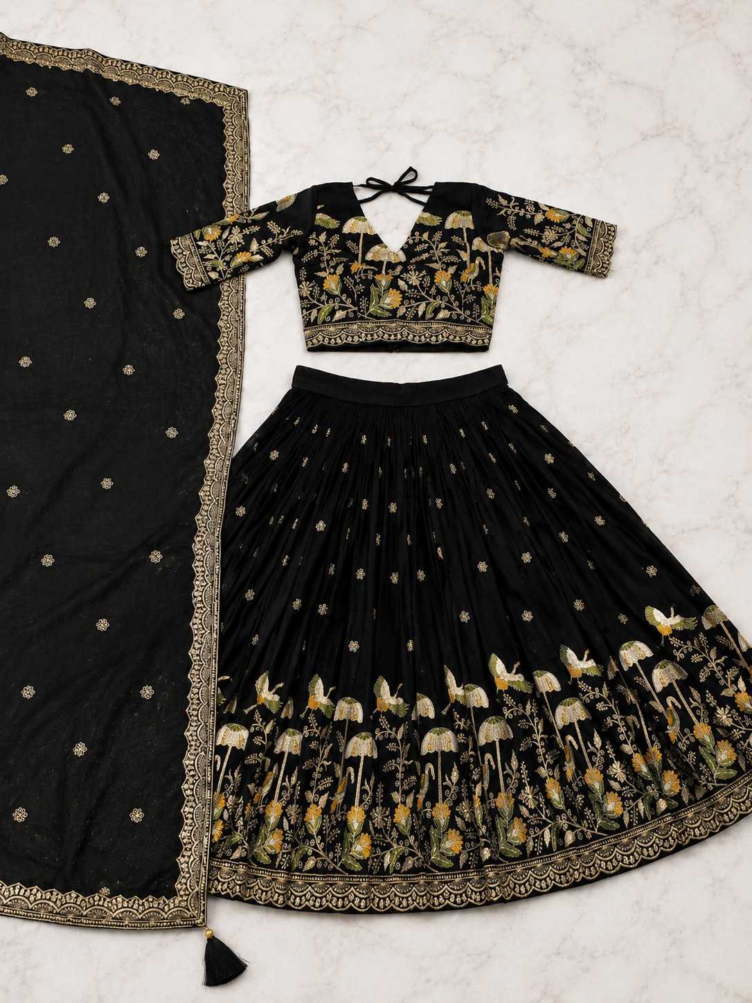 Chinon Silk Lehenga